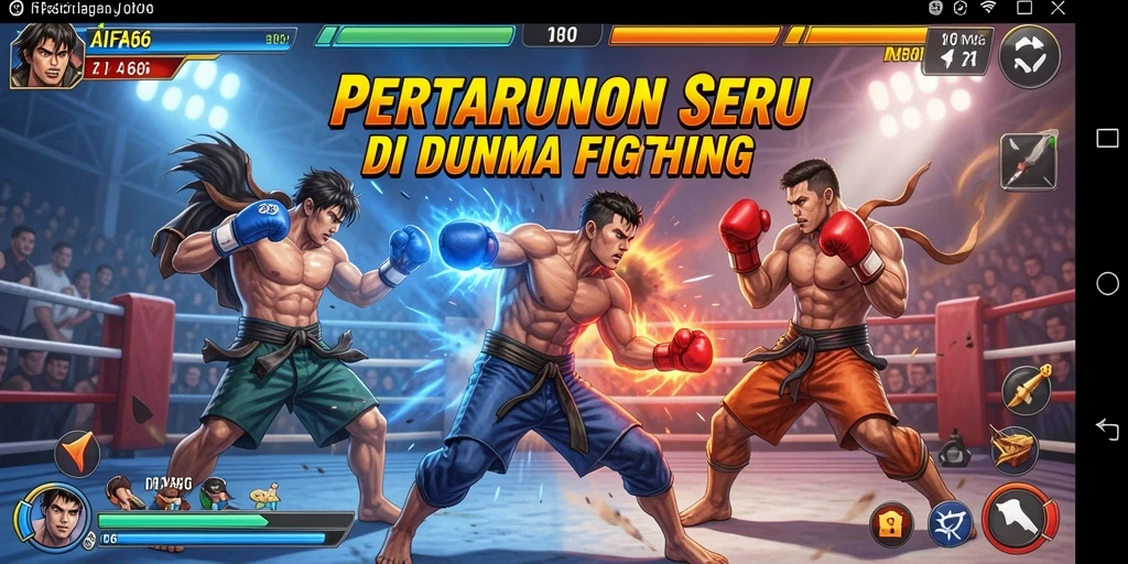 Gameplay AIFA66 yang seru dan mendebarkan dalam pertarungan Fighting.