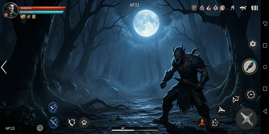 Screenshot menunjukkan karakter utama yang berlari dalam kegelapan.