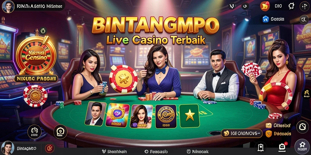 Tampilan gameplay Live Casino BINTANGMPO yang menarik dan interaktif.