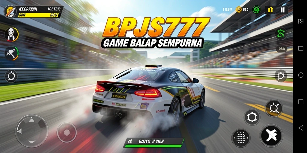Tangkapan layar gameplay BPJS777 yang menarik di lintasan balap.
