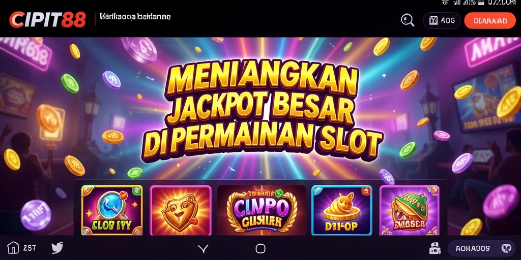 Tampilan gameplay Slot penuh warna di CIPIT88.