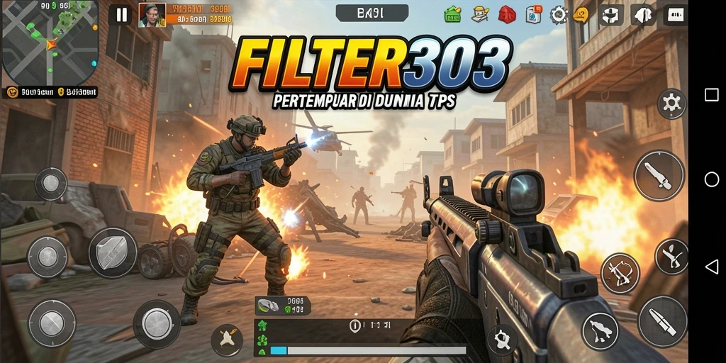 Gameplay seru FILTER303 dengan pertempuran TPS yang intens.
