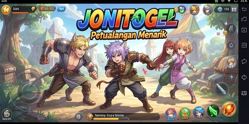 Tampilan gameplay seru dan interaktif JONITOGEL.