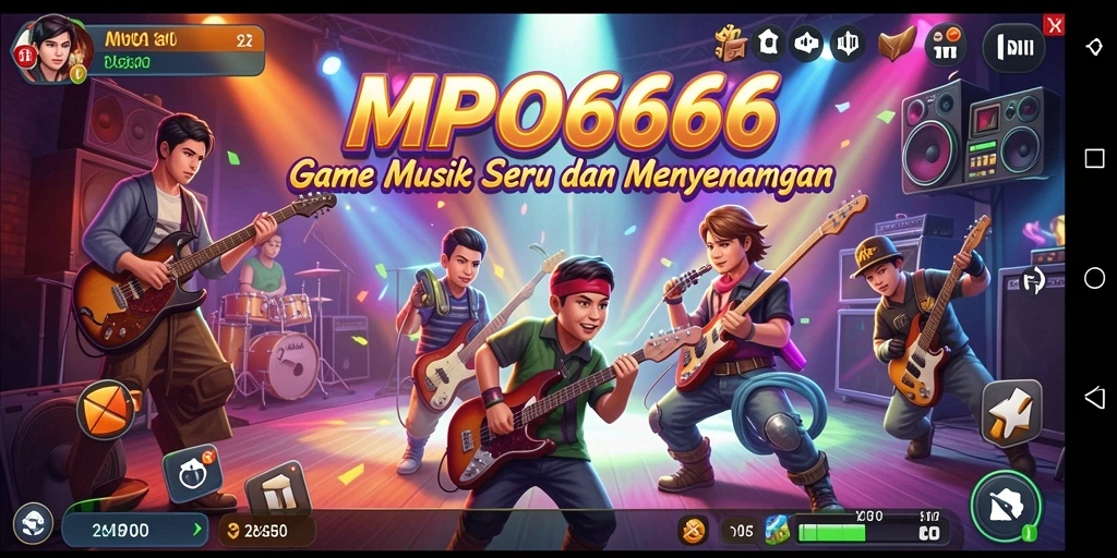 Tampilan gameplay MPO666 yang mengasyikkan dengan lagu-lagu hits.