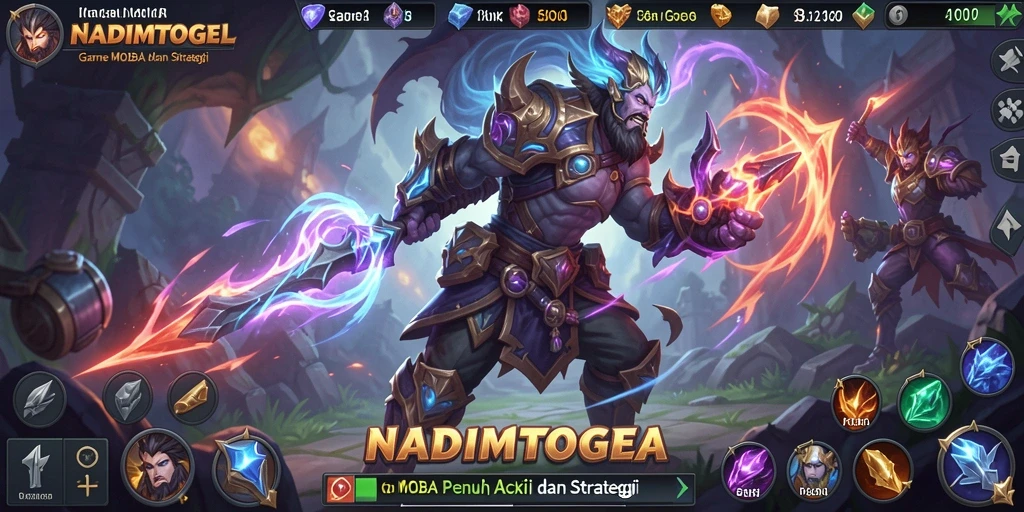 Tampilkan gameplay intens dan strategi MOBA dalam NADIMTOGEL.