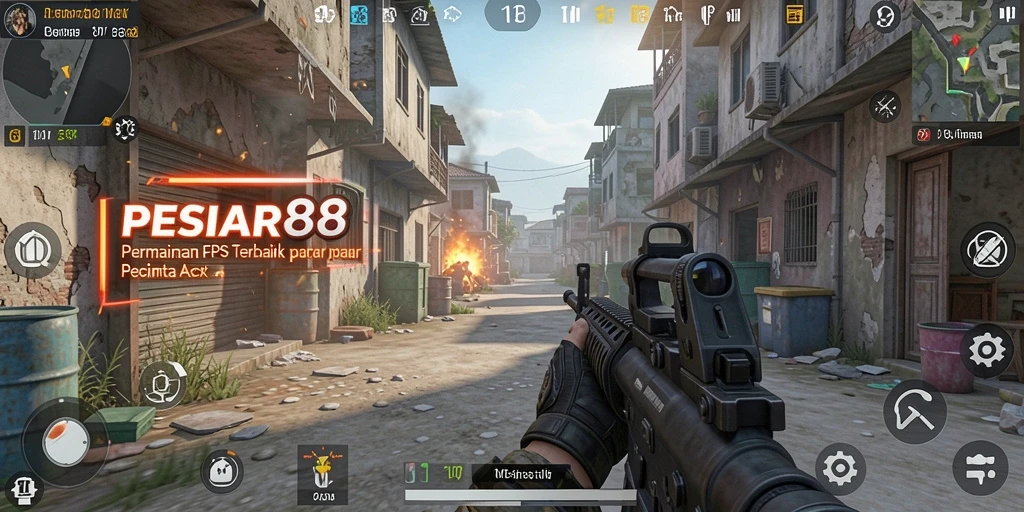 Gameplay PESIAR88 dengan aksi tembak-menembak yang mendebarkan.