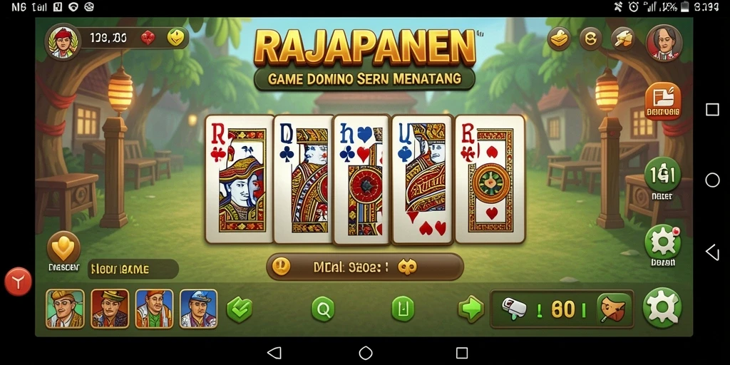 Screenshot utama RAJAPANEN menampilkan aksi seru di permainan Domino.