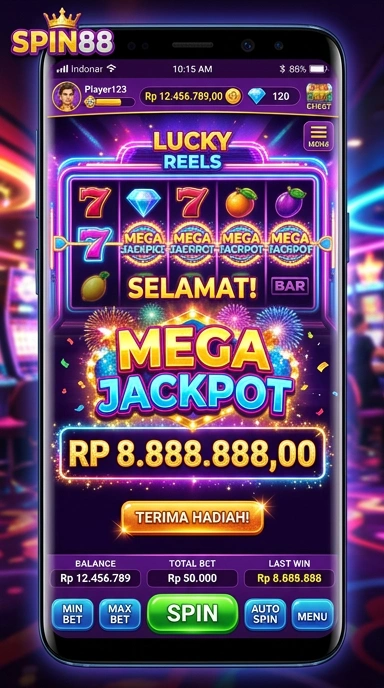 Salah satu tampilan menarik dari aplikasi spin88 dalam mode gelap.